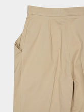 Balmain Beige Foncé Cotton High-Waisted Trousers