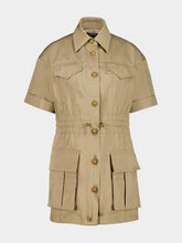 Balmain Dark Beige Buttoned Mini Dress