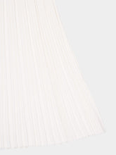 Balmain White Maxi Pleated Flechage Knit Skirt