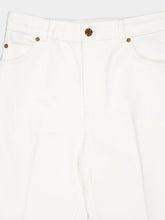 Balmain White High-Waist Straight-Leg Denim Jeans