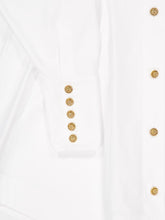 Balmain White Poplin Shirt Dress