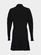Balmain Black Short Flared Knit Dress