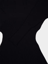 Balmain Black Short Flared Knit Dress