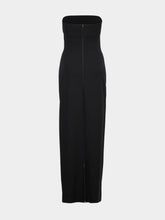 Balmain Black Maxi Belted Bustier Dress