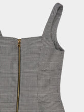 Balmain Black Prince of Wales Wool Mini Dress