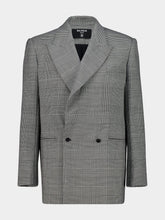 Balmain Black Oversized Prince of Wales Jacquard Jacket