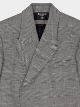 Balmain Black Oversized Prince of Wales Jacquard Jacket