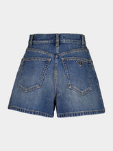 Prada Light Blue High-Waisted Denim Shorts