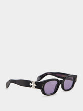 Cutler and Gross Black Soaring Eagle Rectangle Sunglasses