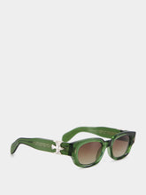 Cutler and Gross Leaf Green Soaring Eagle Rectangle Sunglasses