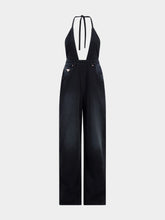 Prada Black Denim Halterneck Jumpsuit