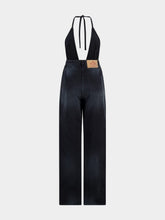 Prada Black Denim Halterneck Jumpsuit