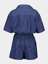 Prada Light Blue Cotton Jumpsuit Shorts