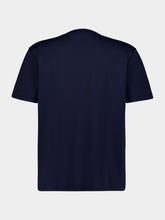 Balmain Navy Blue T-Shirt with Embroidered PB Logo