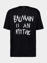 Balmain Attitude Printed T-Shirt in Black