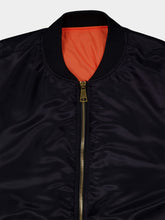 Balmain Black Nylon Bomber with Attitude Embroidery
