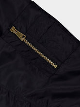 Balmain Black Nylon Bomber with Attitude Embroidery