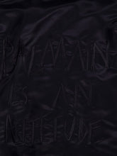 Balmain Black Nylon Bomber with Attitude Embroidery