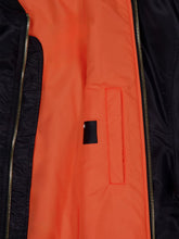 Balmain Black Nylon Bomber with Attitude Embroidery