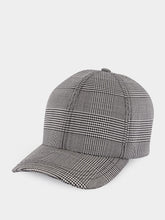 Balmain Wool Check Baseball Cap