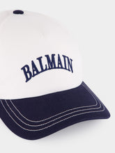 Balmain Two-Tone Navy Cotton Vintage Cap