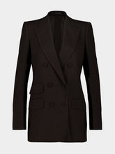 Tom Ford Espresso Brown Double-Breasted Virgin Wool Blazer