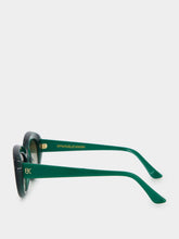 Emmanuelle Khanh Gigi Green Cat-Eye Acetate Sunglasses