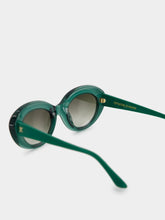 Emmanuelle Khanh Gigi Green Cat-Eye Acetate Sunglasses