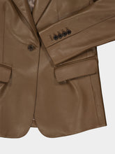Tom Ford Taupe Lamb Leather Single-Breasted Jacket
