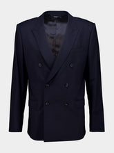 Dolce & Gabbana Blue Martini-Fit Double-Breasted Wool Suit