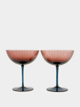 La DoubleJ Viola Murano Glass Champagne Coupe Set of 2