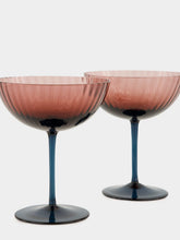 La DoubleJ Viola Murano Glass Champagne Coupe Set of 2
