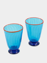 La DoubleJ Turquoise Murano Glass Set of 2