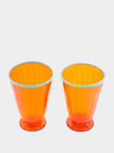 Set of 2 Orange Murano Glasses