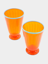 La DoubleJ Set of 2 Orange Murano Glasses