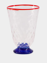 La DoubleJ Set of 2 Quilted Murano Blue Glasses