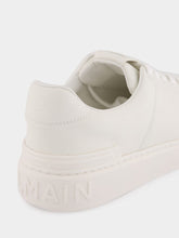 Balmain White Calfskin B-Court Sneakers