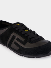 Balmain Black Racer 45 Leather Trainers