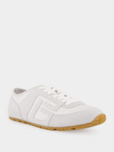 Balmain White Racer 45 Leather Trainers
