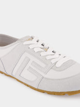 Balmain White Racer 45 Leather Trainers