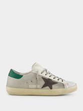 Golden Goose Basalto Grey Superstar Net Sneakers with Suede Star