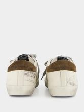 Golden Goose White and Brown Super-Star Leather Sneakers