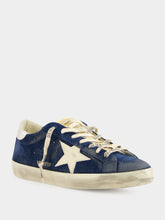Golden Goose Blue Suede Super-Star Sneakers