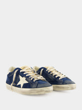Golden Goose Blue Suede Super-Star Sneakers