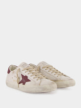 Golden Goose White and Red Superstar Sneakers