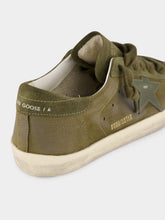 Golden Goose Olive Night Superstar Leather Sneakers with Suede Star