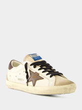Golden Goose White Beige Brown Superstar Sneakers
