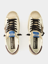 Golden Goose White Beige Brown Superstar Sneakers