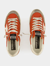 Golden Goose Orange Super Star Leather Sneakers