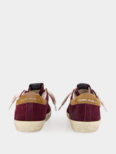 Golden Goose Bordeaux and Brown Superstar Sneakers with Leather Star